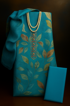 Dress Materials, Suvarnam-2- Blue