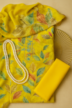 Dress Materials, Suvarnam-2- Yellow