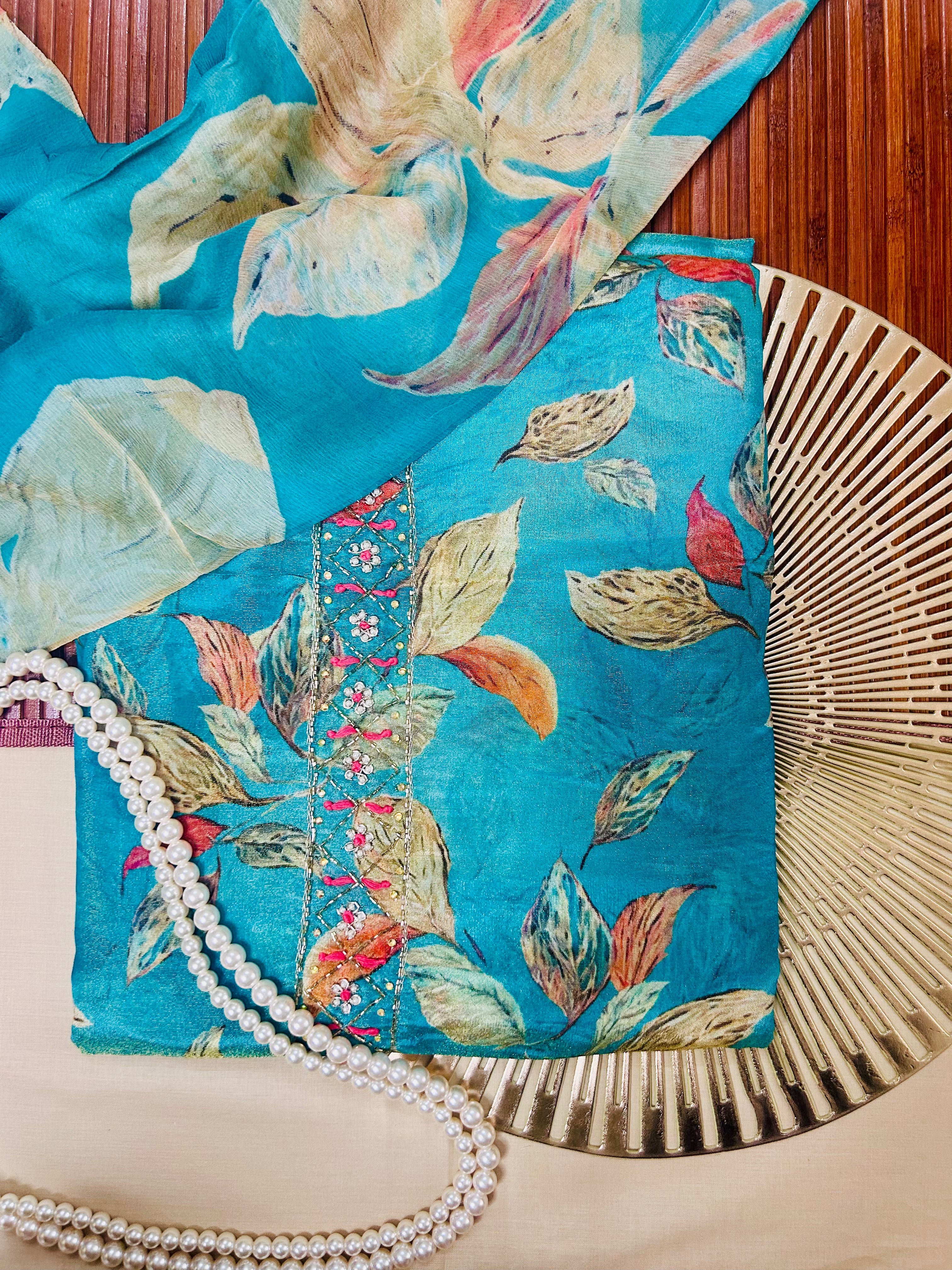 Dress Materials, Suvarnam-2- Blue