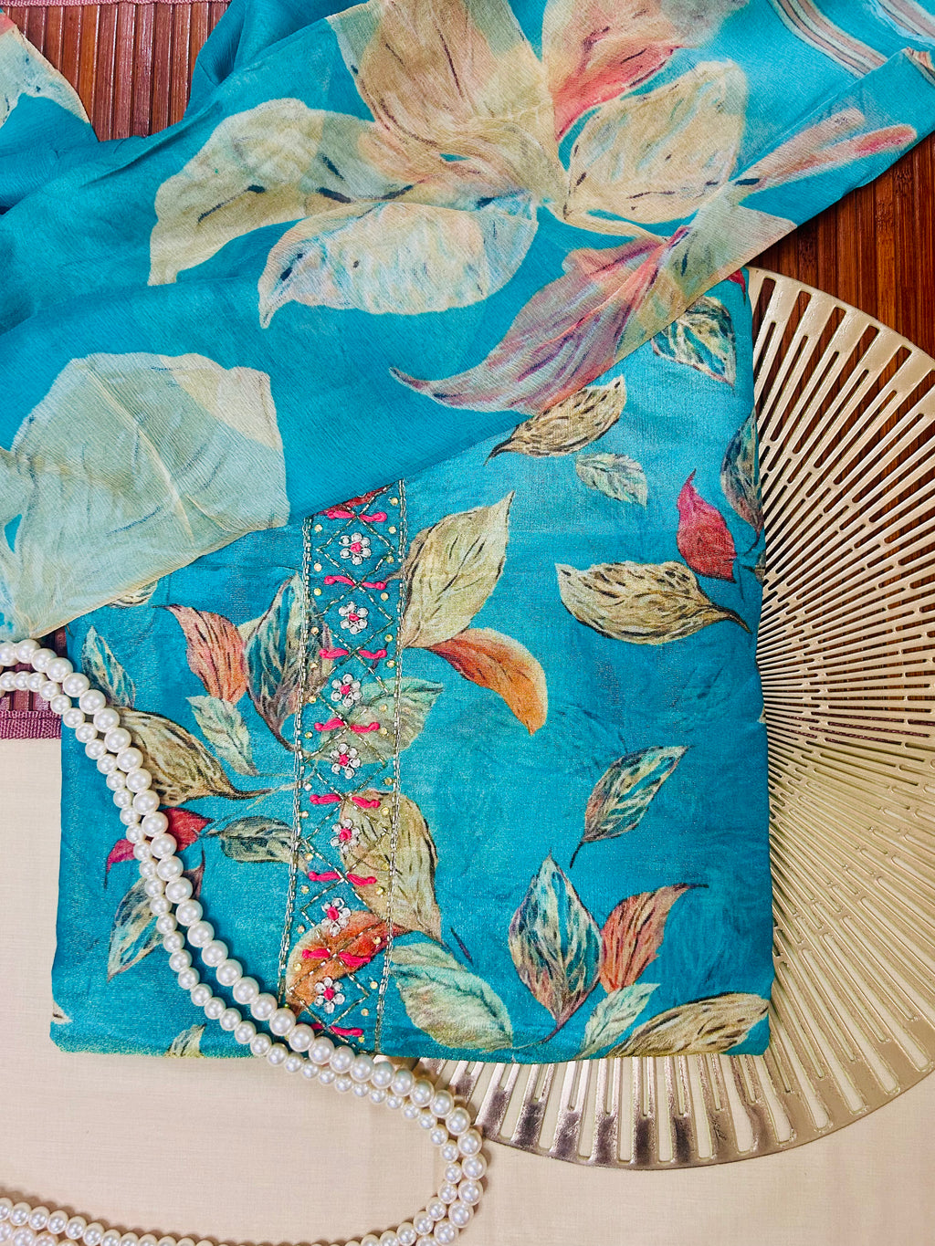 Dress Materials, Suvarnam-2- Blue