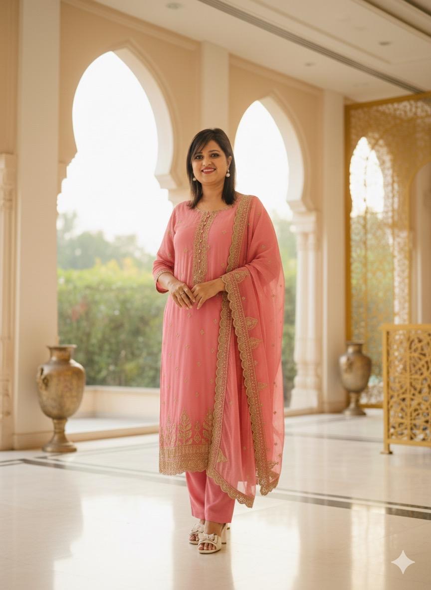 Surili Chiffon -Pink